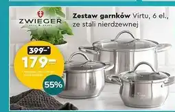 Biedronka Zestaw garnków Virtu, 6 el., ze stali nierdzewnej oferta