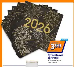 Action Sylwestrowe serwetki (różne warianty, 24 x 24 cm, 30 szt.) oferta