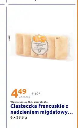 Action Ciasteczka francuskie z nadzieniem migdałowym oferta