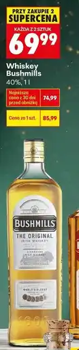 Biedronka Whiskey Bushmills 40% 1 l (przy zakupie 2 sztuk) oferta