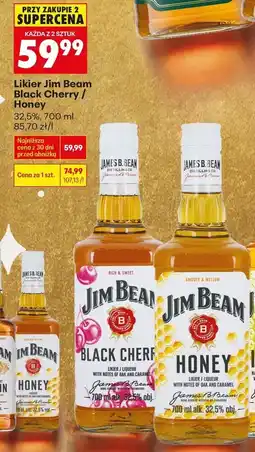 Biedronka Likier Jim Beam Black Cherry / Honey 32,5%, 700ml (przy zakupie 2 sztuk) oferta