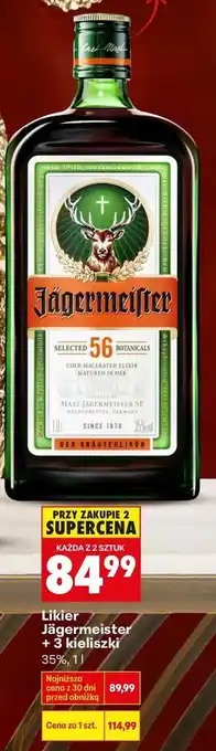 Jägermeister + 3 kieliszki