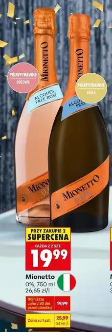 Mionetto (0%, 750 ml, różowe lub białe)