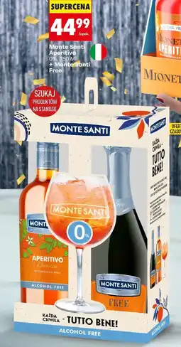 Biedronka Monte Santi Aperitivo 0%, 750 ml + Monte Santi Free 0%, 750 ml oferta