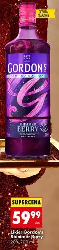 Biedronka Likier Gordon’s Shimmer Berry oferta