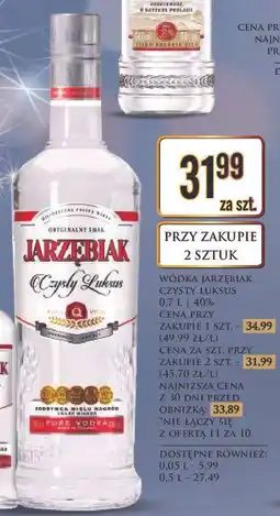 Dino Wódka Jarzębiak Czysty Luksus 0,7L 40% (przy zakupie 2 szt.) oferta