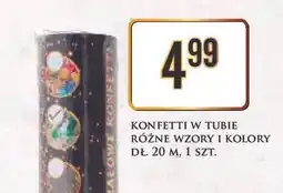 Dino Konfetti w tubie różne wzory i kolory dł. 20 m, 1 szt oferta