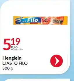 Eurocash Henglein Ciasto Filo oferta