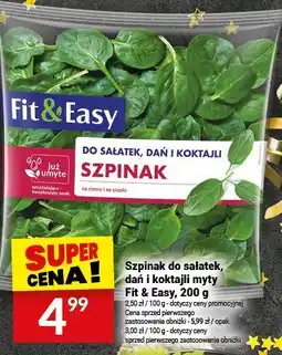 Twój Market Szpinak do sałatek, dań i koktajli myty Fit & Easy oferta