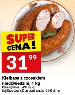 Twój Market Kiełbasa z czosnkiem niedźwiedzim, 1 kg oferta