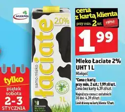 Topaz Mleko Łaciate 2% UHT 1L oferta
