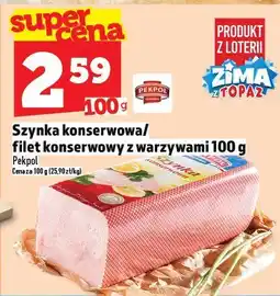 Topaz Szynka konserwowa/Filet konserwowy z warzywami Pekpol 100 g oferta