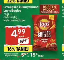 Delikatesy Centrum Przekąska kukurydziana Lay's Bugles oferta
