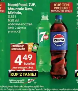 Delikatesy Centrum Napój Pepsi, 7UP, Mountain Dew, Mirinda 0,85l oferta