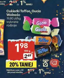 Delikatesy Centrum Cukierki Toffee, Gucio Wolność 100g oferta