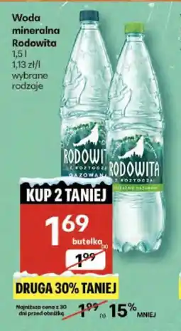 Delikatesy Centrum Woda mineralna Rodowita 1,5l oferta