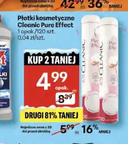 Delikatesy Centrum Cleanic Pure Effect Płatki kosmetyczne oferta