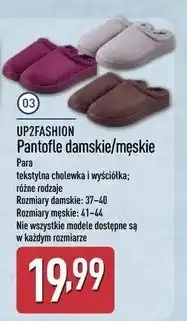 ALDI Pantofle damskie 37-40 Up2Fashion oferta