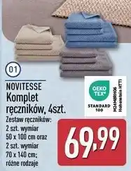 ALDI Zestaw ręczników 2 x 50 100 cm + 70 140 Novitesse oferta