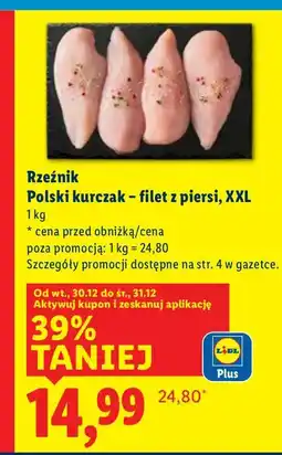 Lidl Mięso Polski kurczak - filet z piersi, XXL Rzeźnik oferta