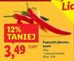 Lidl Papryczki pikantne luzem oferta