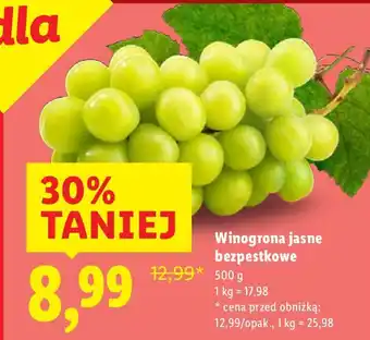 Winogrona jasne bezpestkowe
