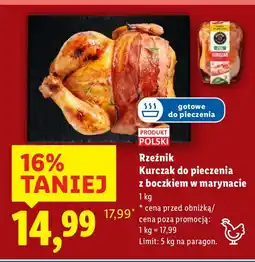 Lidl Kurczak do pieczenia z boczkiem w marynacenie Rzeźnik gotowe do pieczenia oferta