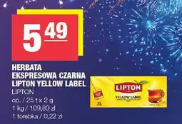 Spar Herbata ekspresowa czarna LIPTON YELLOW LABEL oferta