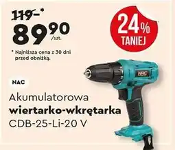 Biedronka Akumulatorowa wiertarko-wkrętarka CDB-25-Li-20 V oferta