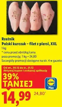 Lidl Rzeźnik Polski kurczak – filet z piersi, XXL oferta