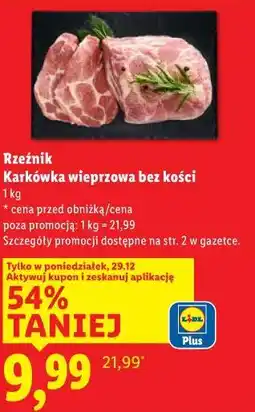 Lidl Rzeźnik Karkówka wieprzowa bez kości oferta