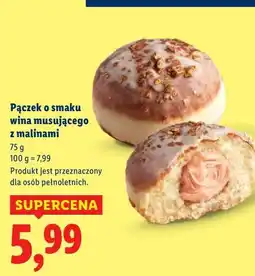 Lidl Pączek o smaku wina musującego z malinami oferta