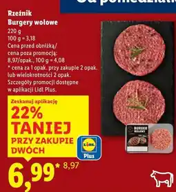 Lidl Burgery wołowe oferta