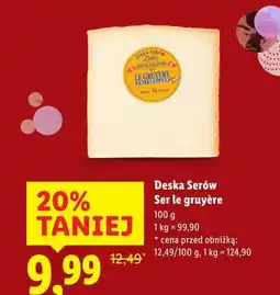 Lidl Deska Serów Ser le gruyère oferta