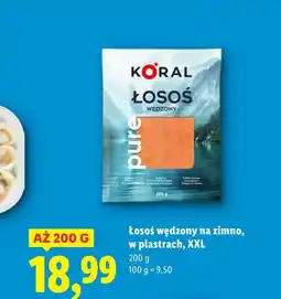 Lidl Koral Łosoś wędzony na zimno, w plastrach, XXL oferta