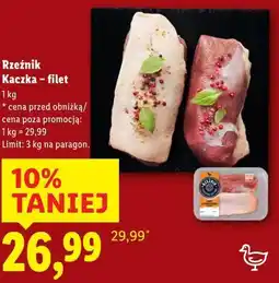 Lidl Rzeźnik Kaczka – filet 1 kg oferta