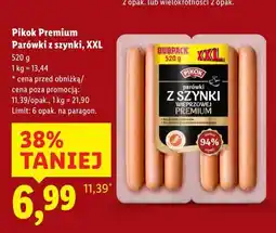 Lidl Pikok Premium Parówki z szynki, XXL 520g oferta