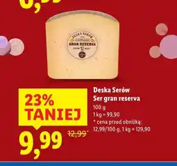 Lidl Deska Serów Ser gran reserva oferta