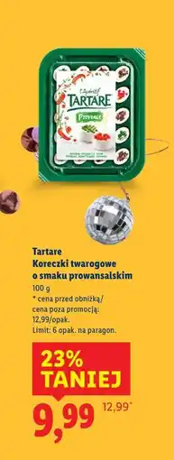 Lidl Tartare Koreczki twarogowe o smaku prowansalskim oferta