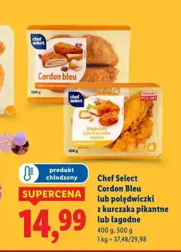 Lidl Chef Select Cordon Bleu lub polędwiczki z kurczaka pikantne lub łagodne oferta