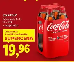 Lidl Coca-Cola (czteropak, 4x1L) oferta