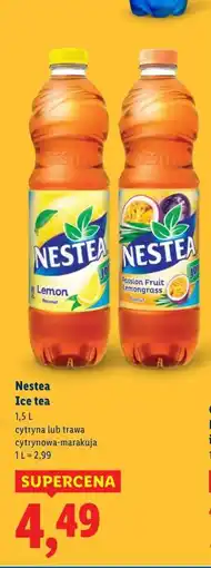 Lidl Nestea Ice tea 1,5L cytryna lub trawa cytrynowa-marakuja oferta