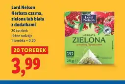Lidl Lord Nelson Herbata czarna, zielona lub biała z dodatkami 20 torebek oferta