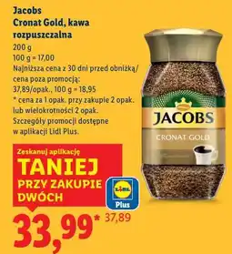 Lidl Jacobs Cronat Gold, kawa rozpuszczalna 200g oferta