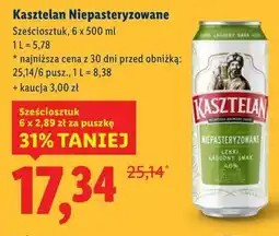 Lidl Kasztelan Niepasteryzowane (6 x 500 ml) oferta