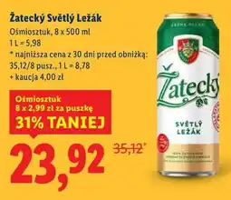 Lidl Piwo Żatecky Světlý Ležák (8x500ml) oferta