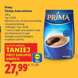 Lidl Prima Finezja, kawa mielona 500g oferta