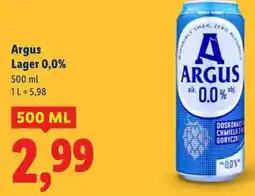 Lidl Argus Lager 0,0% (500 ml) oferta