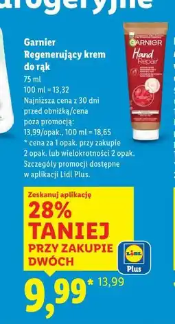 Lidl Garnier Regenerujący krem do rąk oferta