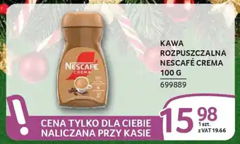 Selgros Kawa rozpuszczalna nescafé crema oferta